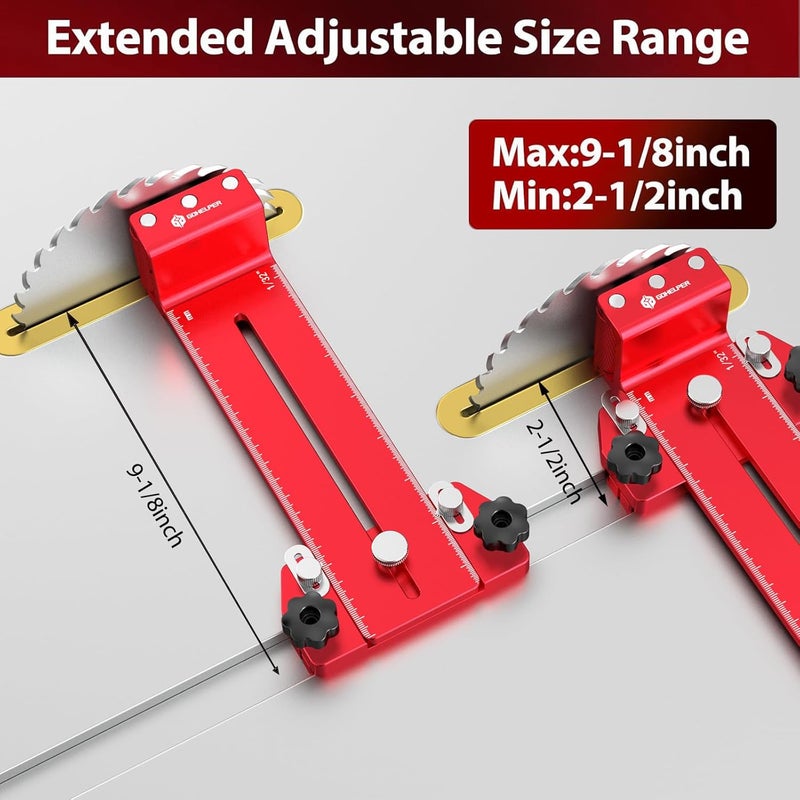 Gohelper Thin Rip Jig Safety One Way Roller Bearing 3 Pulleys Table Saw Jig Guide for Repetitive Narrow Strip Cuts, Fits 3/8" x 3/4" T Slot & U Slot, 1/4" x 3/8" T-Slot, For Table Saw, Band Saw & Router Table - Image 4